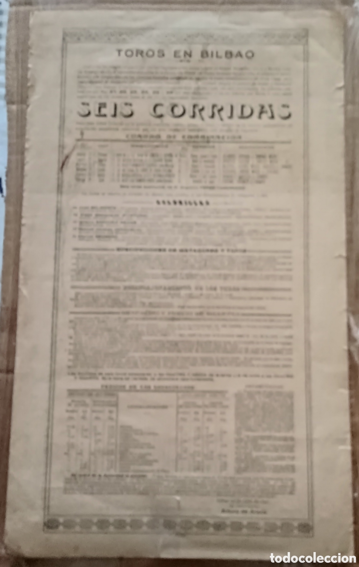Carteles toros: Cartel de toros bilbao 1921 - Foto 3