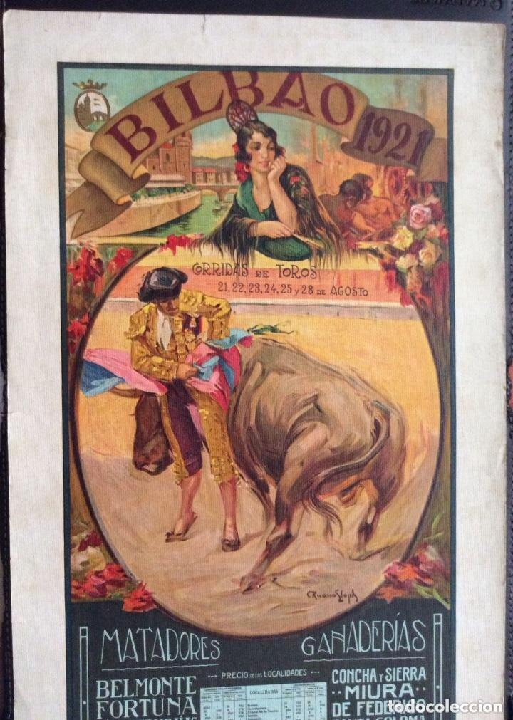 Carteles toros: Cartel de toros bilbao 1921 - Foto 1