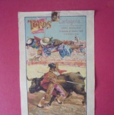 Carteles Toros: TOROS.- CARTAGENA(MURCIA). GRAN NOVILLADA PARA EL DOMINGO 30 DE OCTUBRE DE 1929.