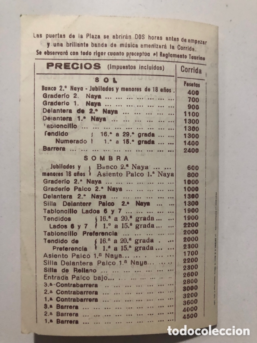 Carteles toros: Programa plaza de toros valencia 1984 el soro luis Francisco Espla - Foto 3
