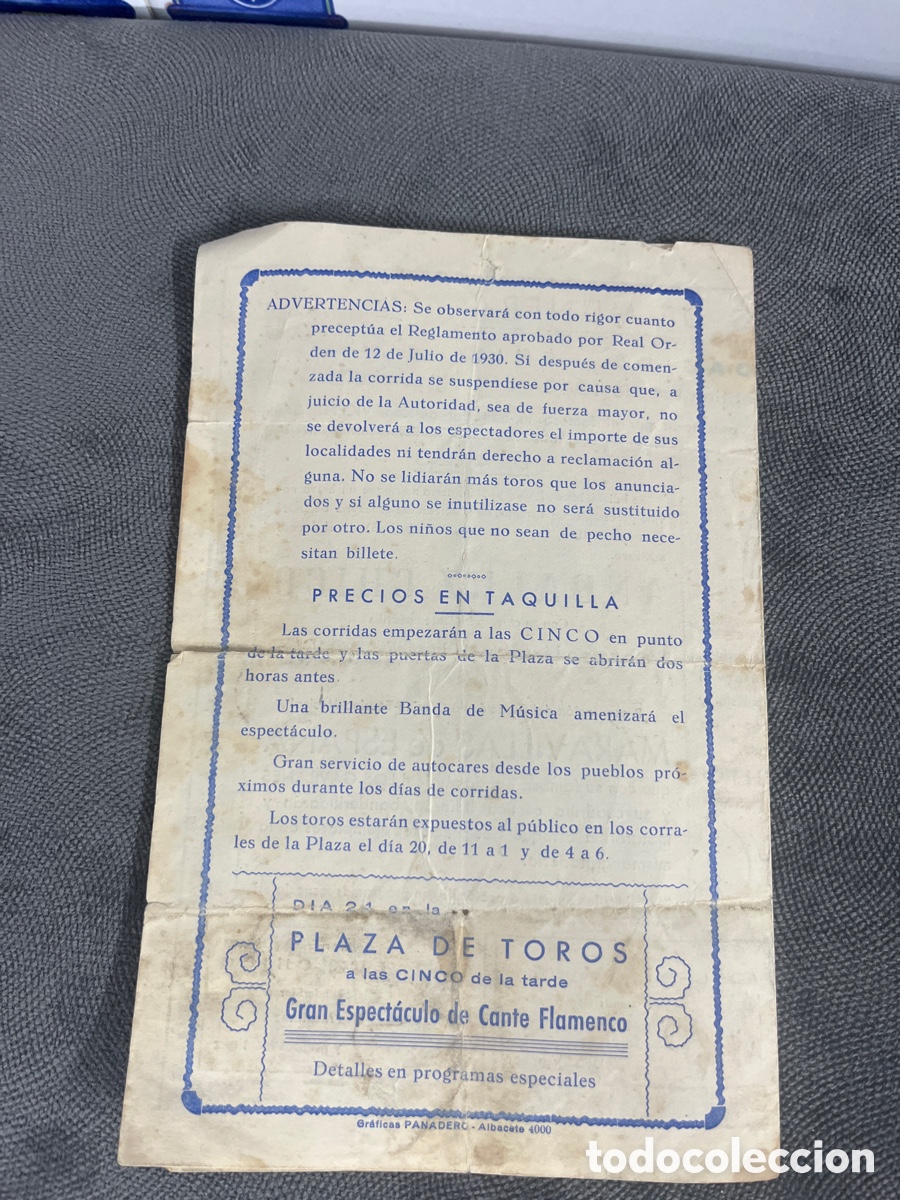 Carteles toros: Cartel de toros de Munera 1948 - Foto 3