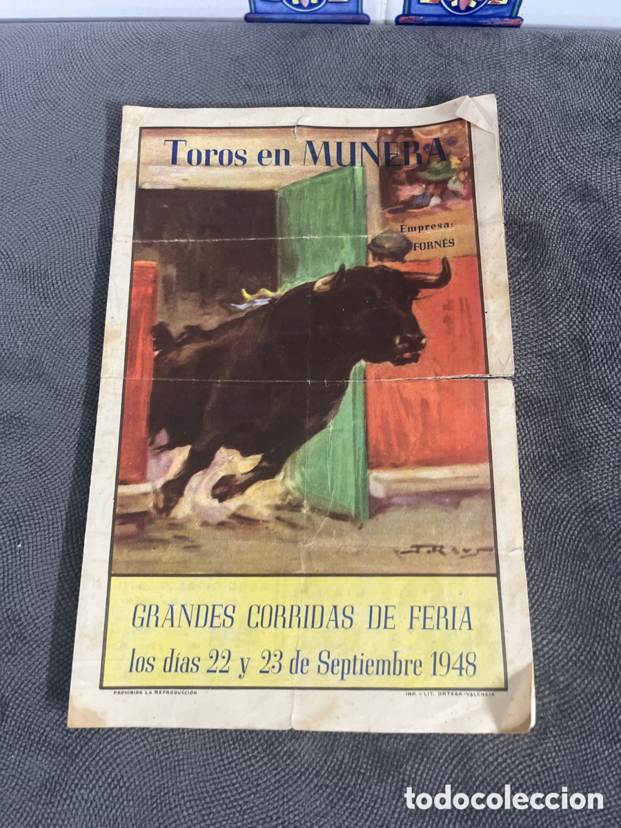 Carteles toros: Cartel de toros de Munera 1948 - Foto 1