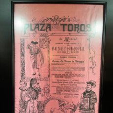 Carteles Toros: CARTEL SEDA TOROS BENEFICENCIA 1899. Lote 396700924