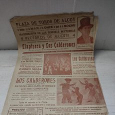 Carteles Toros: CARTEL TOROS EN ALCOY 1941 - INAUGURACIÓN CORRIDAS NOCTURNAS - 4 BECERROS DE MUERTE 4
