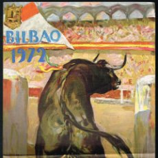 Carteles Toros: CARTEL PLAZA DE TOROS DE VISTA ALEGRE - BILBAO 1972 - 44,5 X 22 CM