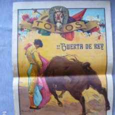 Carteles Toros: HUERTA DE REY BURGOS CARTEL TOROS 1933 43 X 28 CMTS