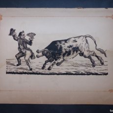 Carteles Toros: ANTIGUO GRABADO TAURINO, IMPRENTA ORGA, AÑOS 1890-1900 - VER DESCRIPCION Y FOTOS