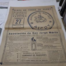 Carteles Toros: CARTEL TOROS ALCOY 1942 - GRANDIOSO Y ATRACTIVO FESTIVAL TAURINO - MORENITO DE ALCOY
