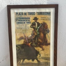 Carteles Toros: GRAN CARTEL TAURINO PLAZA TOROS DE TARRAGONA 1969 FIRMADO POR PAQUIRRI , MIGUELIN FERMIN ETC ETC.