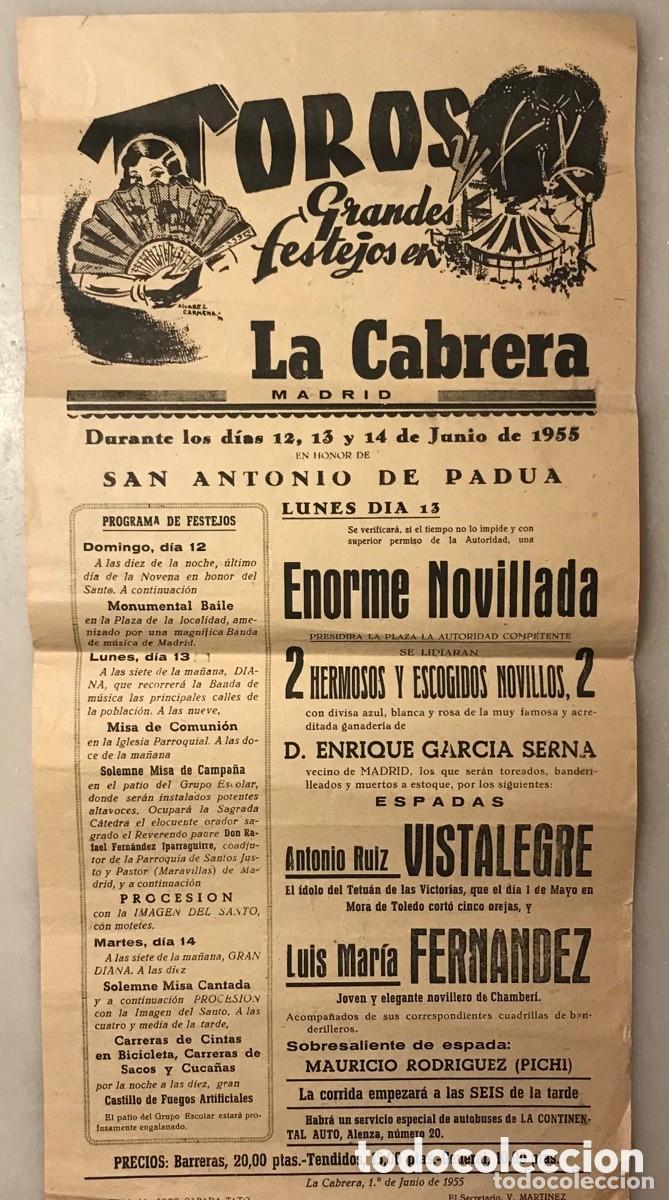 Carteles toros: CARTEL TOROS DE CABRERA - Foto 1