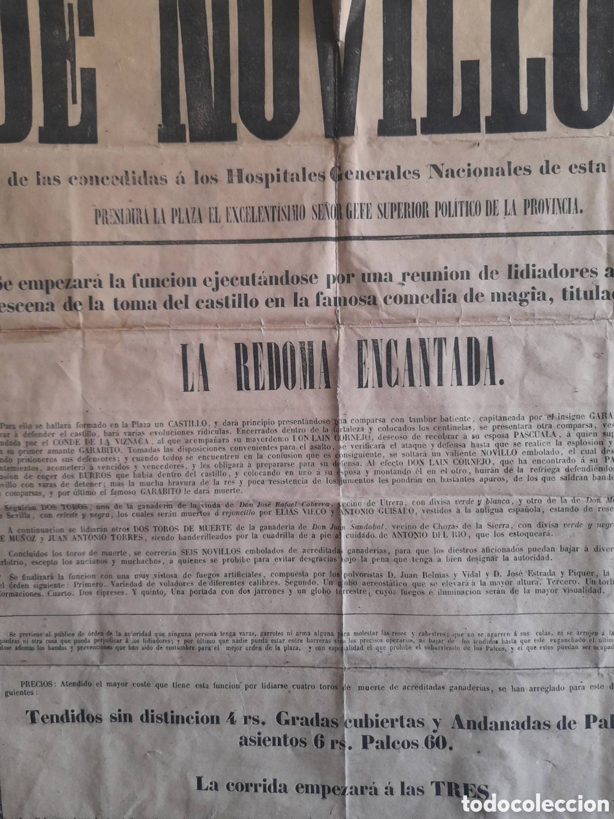 Carteles toros: Cartel de toros de 1843, de Madrid - Foto 4