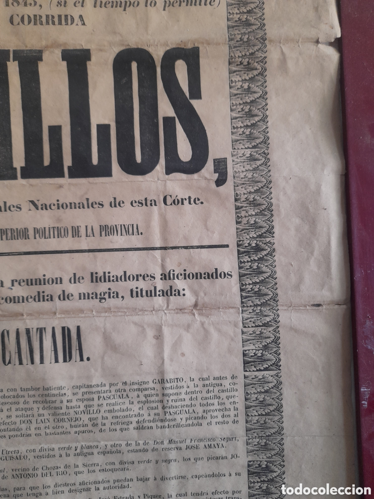 Carteles toros: Cartel de toros de 1843, de Madrid - Foto 5