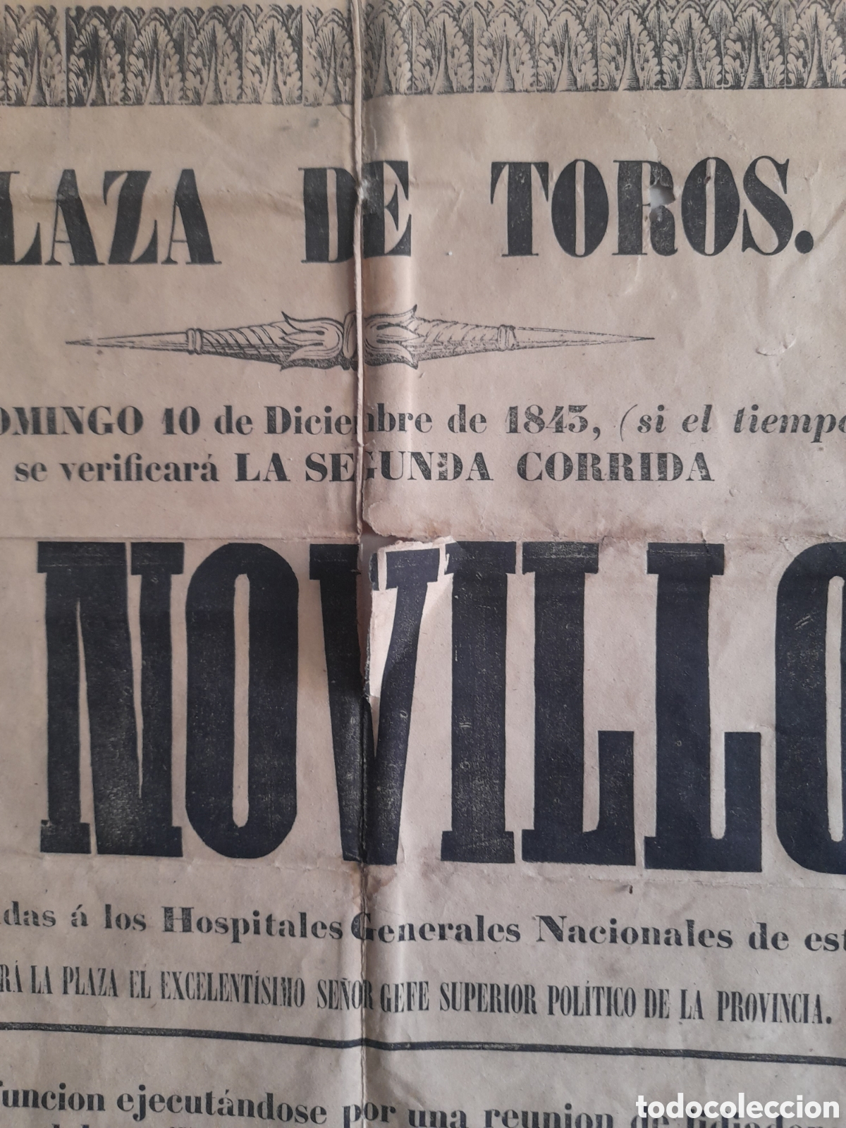 Carteles toros: Cartel de toros de 1843, de Madrid - Foto 7