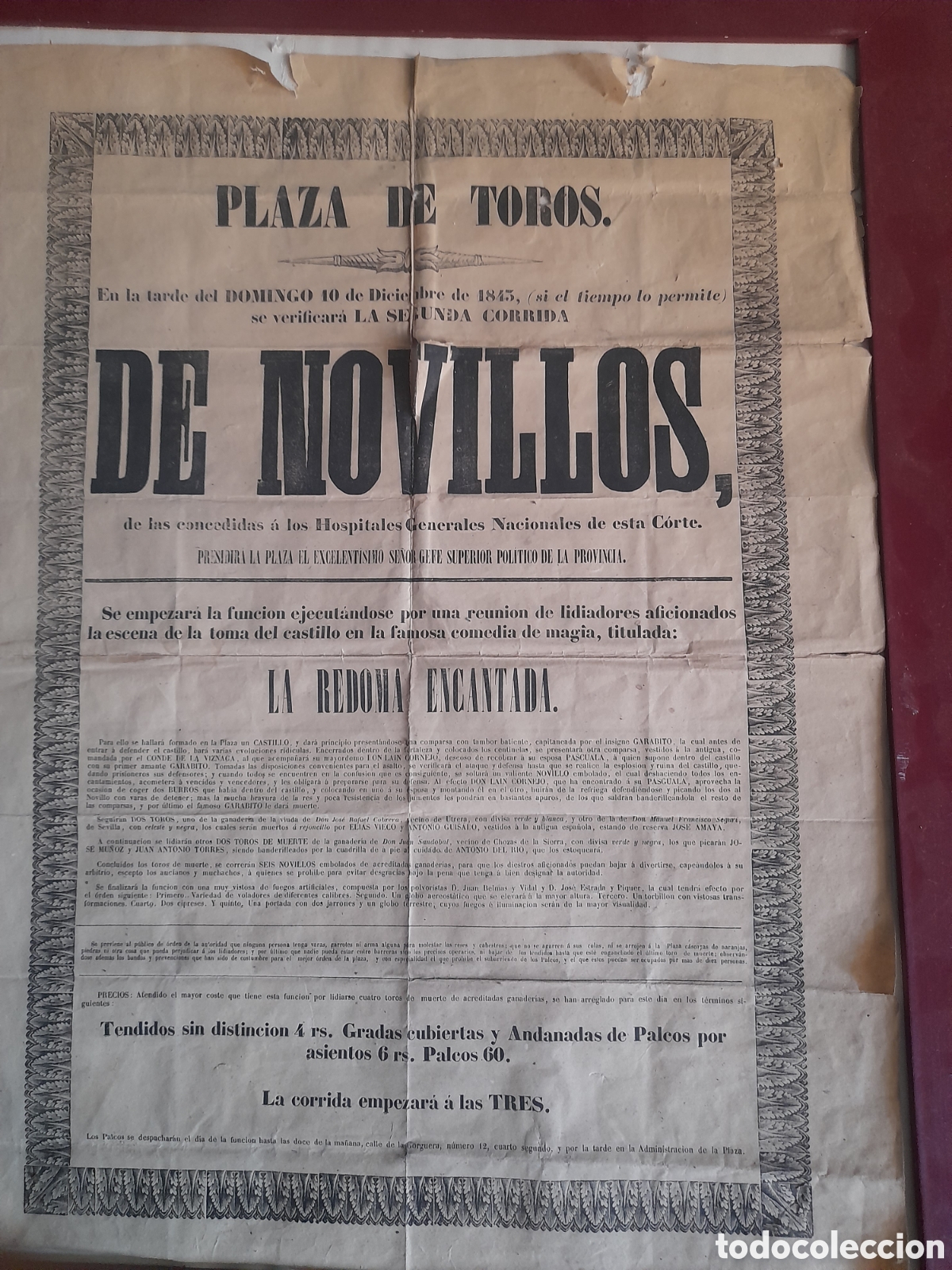 Carteles toros: Cartel de toros de 1843, de Madrid - Foto 8