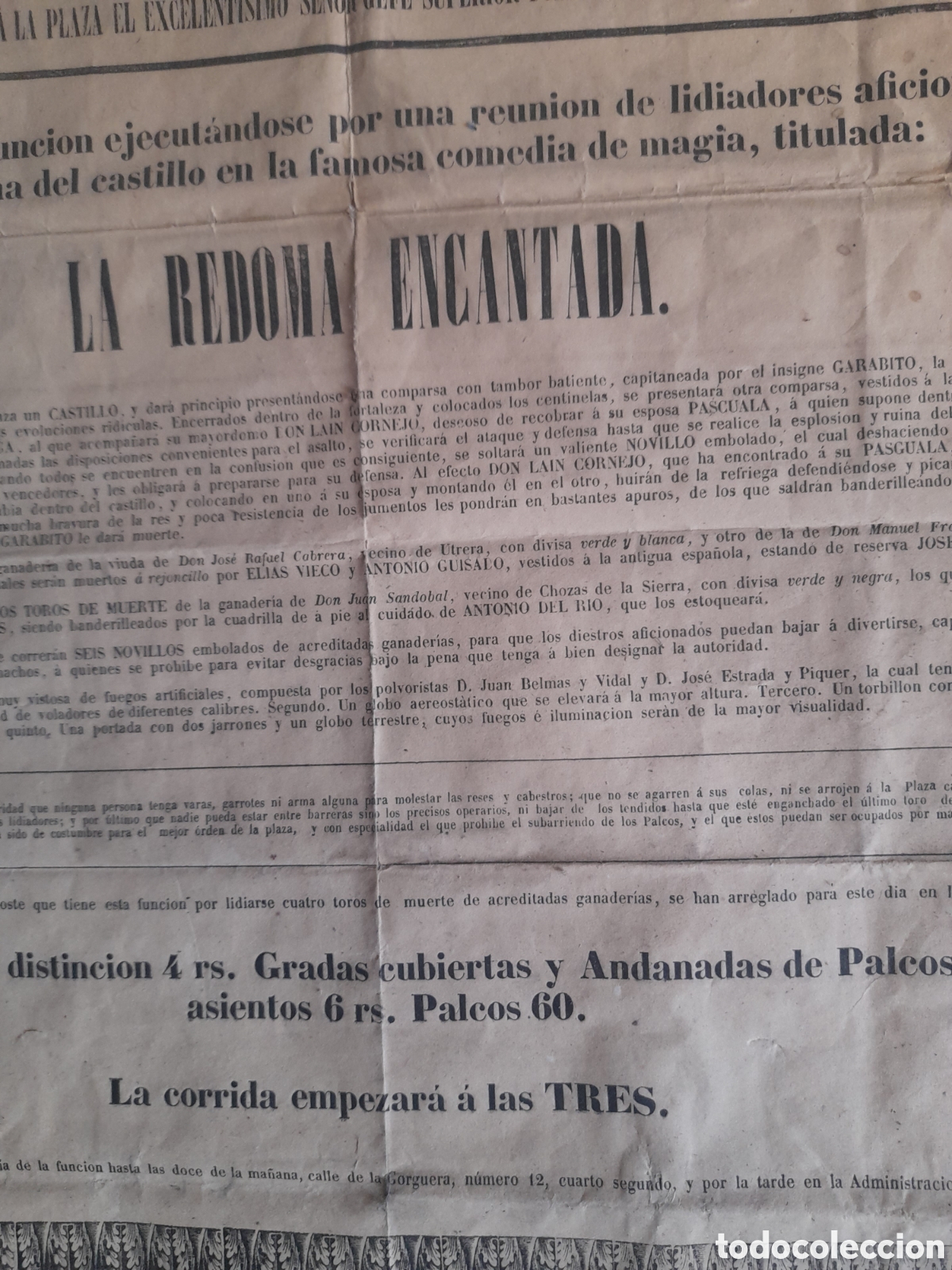 Carteles toros: Cartel de toros de 1843, de Madrid - Foto 10