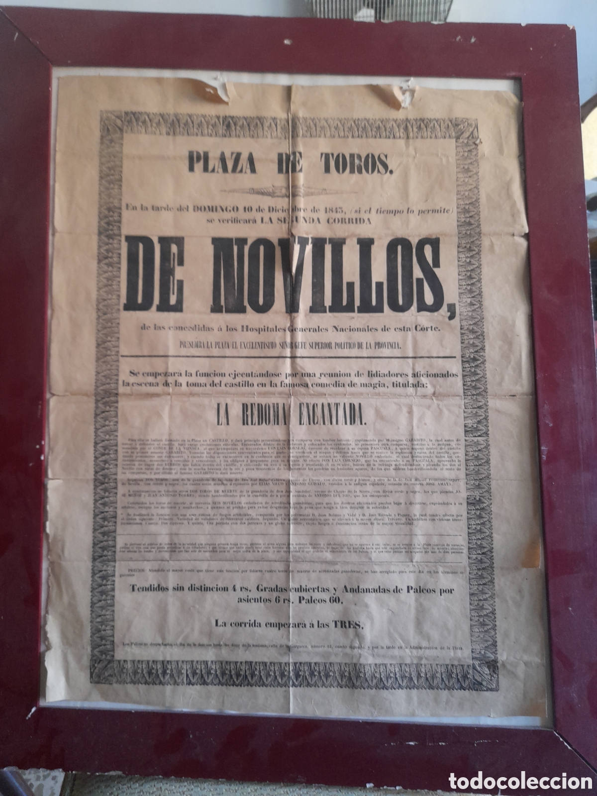 Carteles toros: Cartel de toros de 1843, de Madrid - Foto 1
