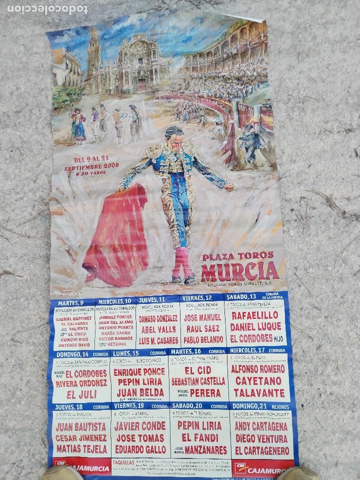 Carteles toros: plaza de toros de murcia, feria 2008 - Foto 2