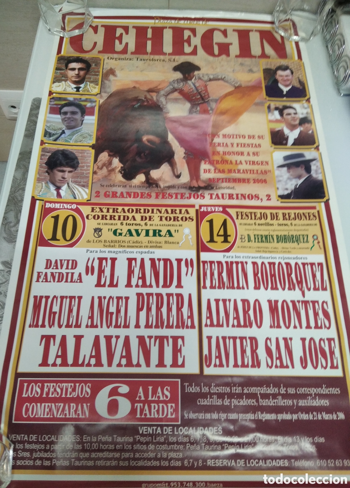 Carteles toros: CARTEL DE TOROS EN CEHEG&Iacute;N - Foto 1