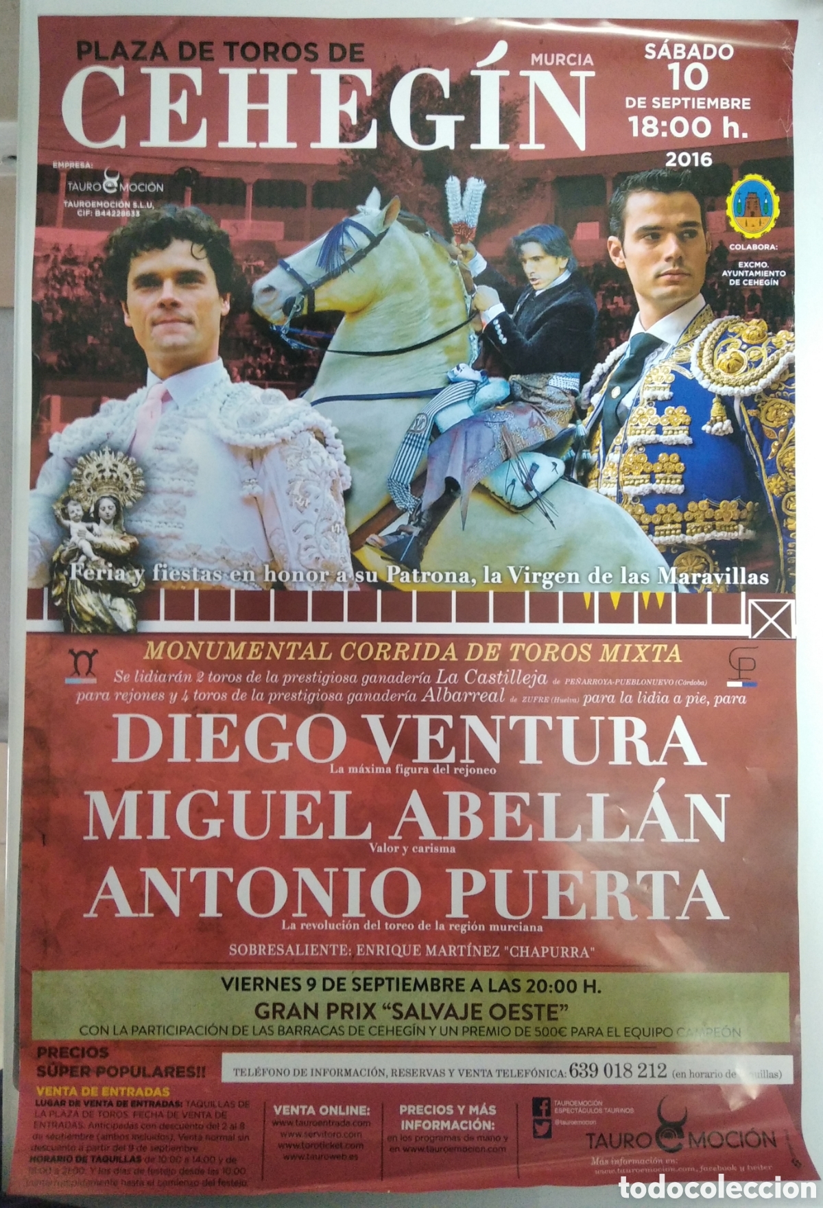 Carteles toros: CARTEL DE TOROS EN CEHEG&Iacute;N - Foto 1