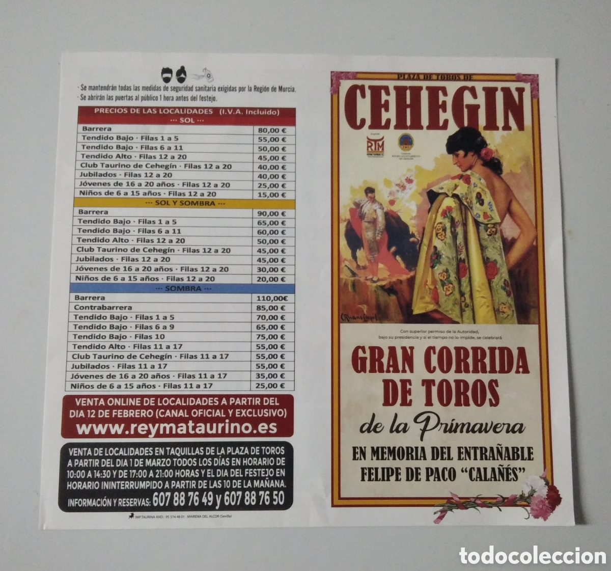 Carteles toros: CARTEL DE TOROS EN CEHEG&Iacute;N - Foto 2