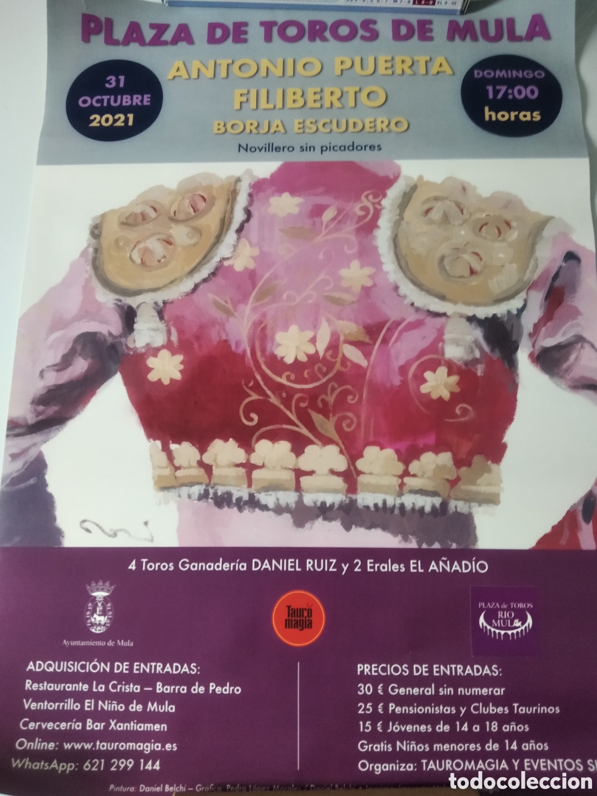 Carteles toros: CARTEL DE TOROS EN MULA - Foto 1