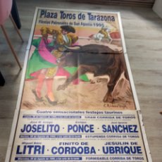 Carteles Toros: GRAN CARTEL 3 PIEZAS PLAZA TOROS TARAZONA. FIESTAS PATRONALES SAN AGUSTÍN 1995