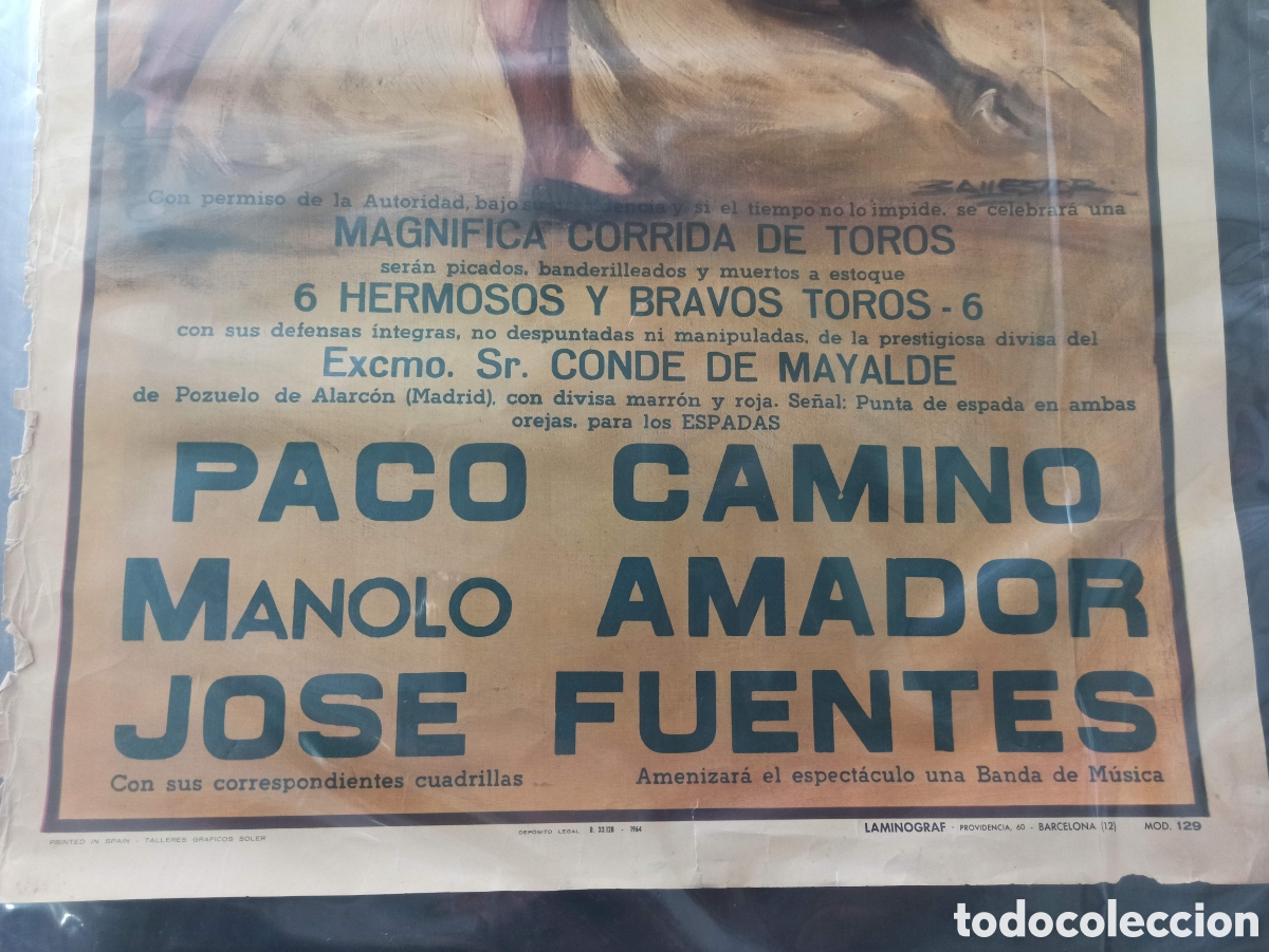 Carteles toros: CARTEL DE TOROS, Palma de Mallorca 1966 - Foto 6