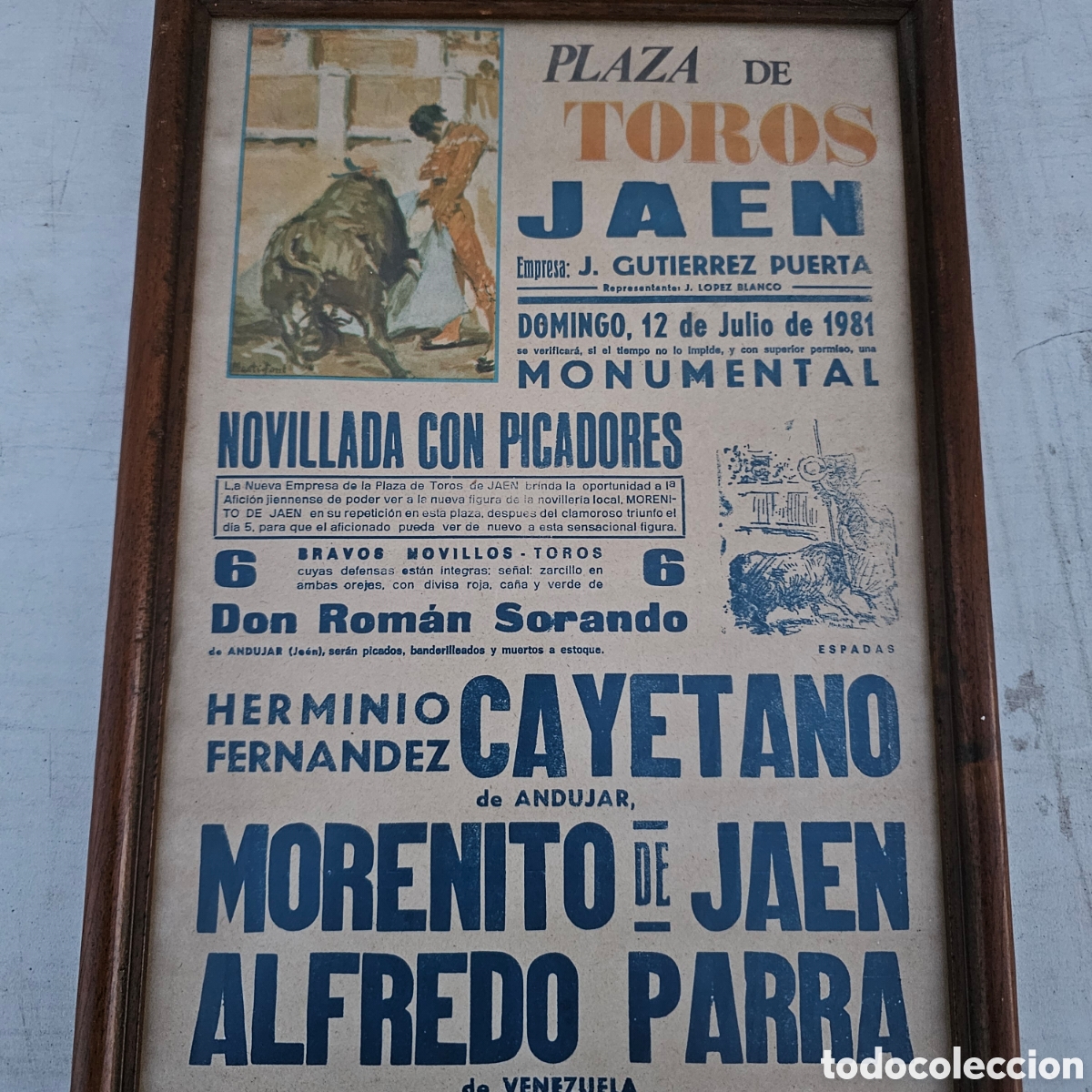 Carteles toros: CARTEL TOROS JAEN 1981 - Foto 2