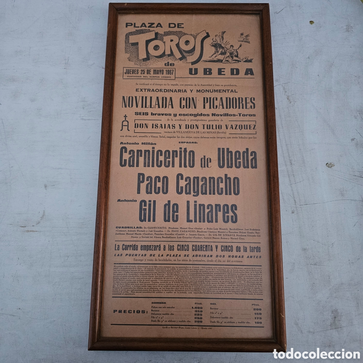 Carteles toros: CARTEL TOROS EN UBEDA 1967 - Foto 1
