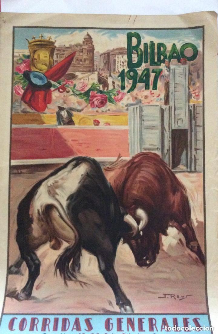 Carteles toros: Cartel de Toros Bilbao 1947 - Foto 1