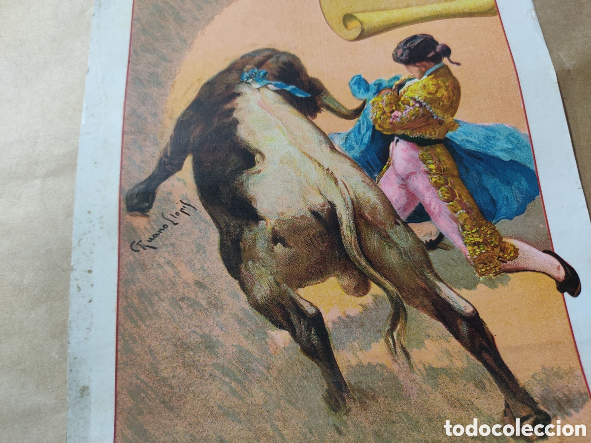 Carteles toros: Cartel Toros Almendralejo 1912 - Foto 3