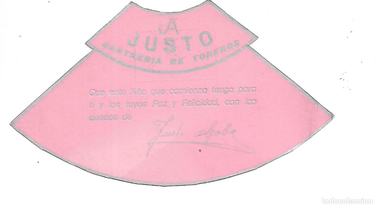 Carteles toros: tipo postal propaganda de capote de toros en carton - Foto 1