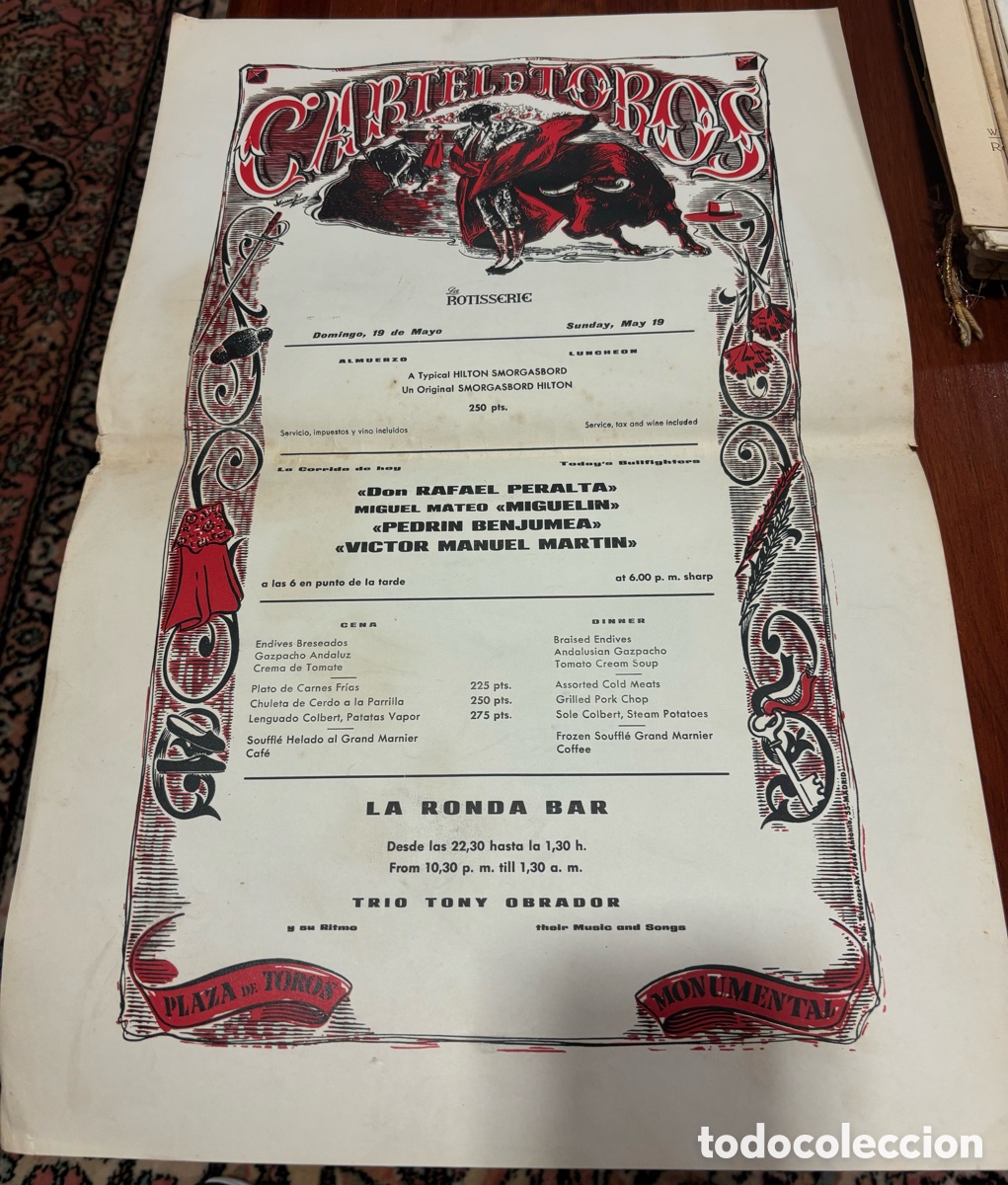 Carteles toros: Cartel de toros con men&uacute; - Foto 1