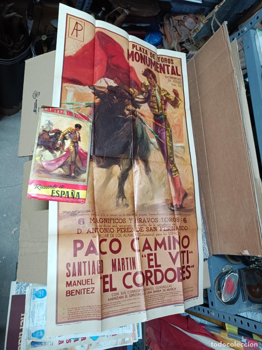 Carteles toros: ANTIGUO GRAN CARTEL DE TOROS CON SU SOBRE ORIGINAL, EL CORDOBÉS, PLAZA MONUMENTAL DE BARCELONA -K2