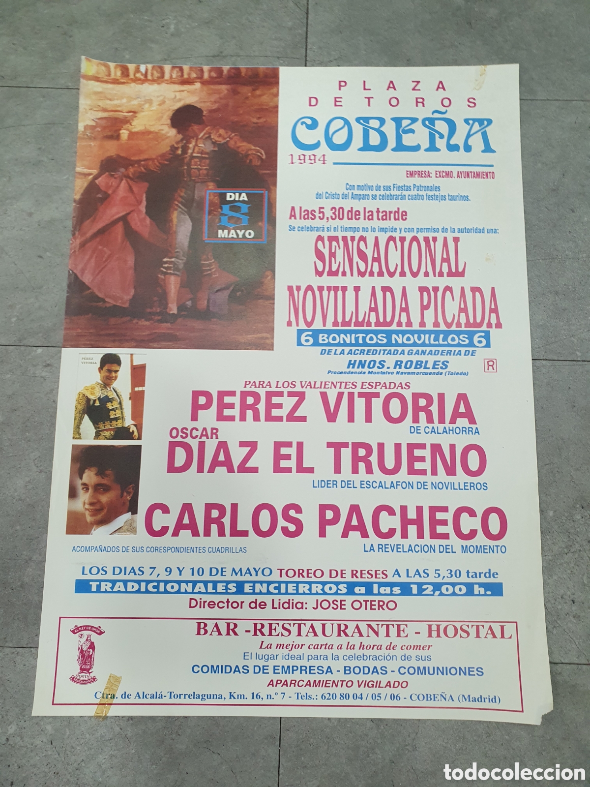 Carteles toros: Cartel Toros Cobe&ntilde;a. 1994. (L4) - Foto 1