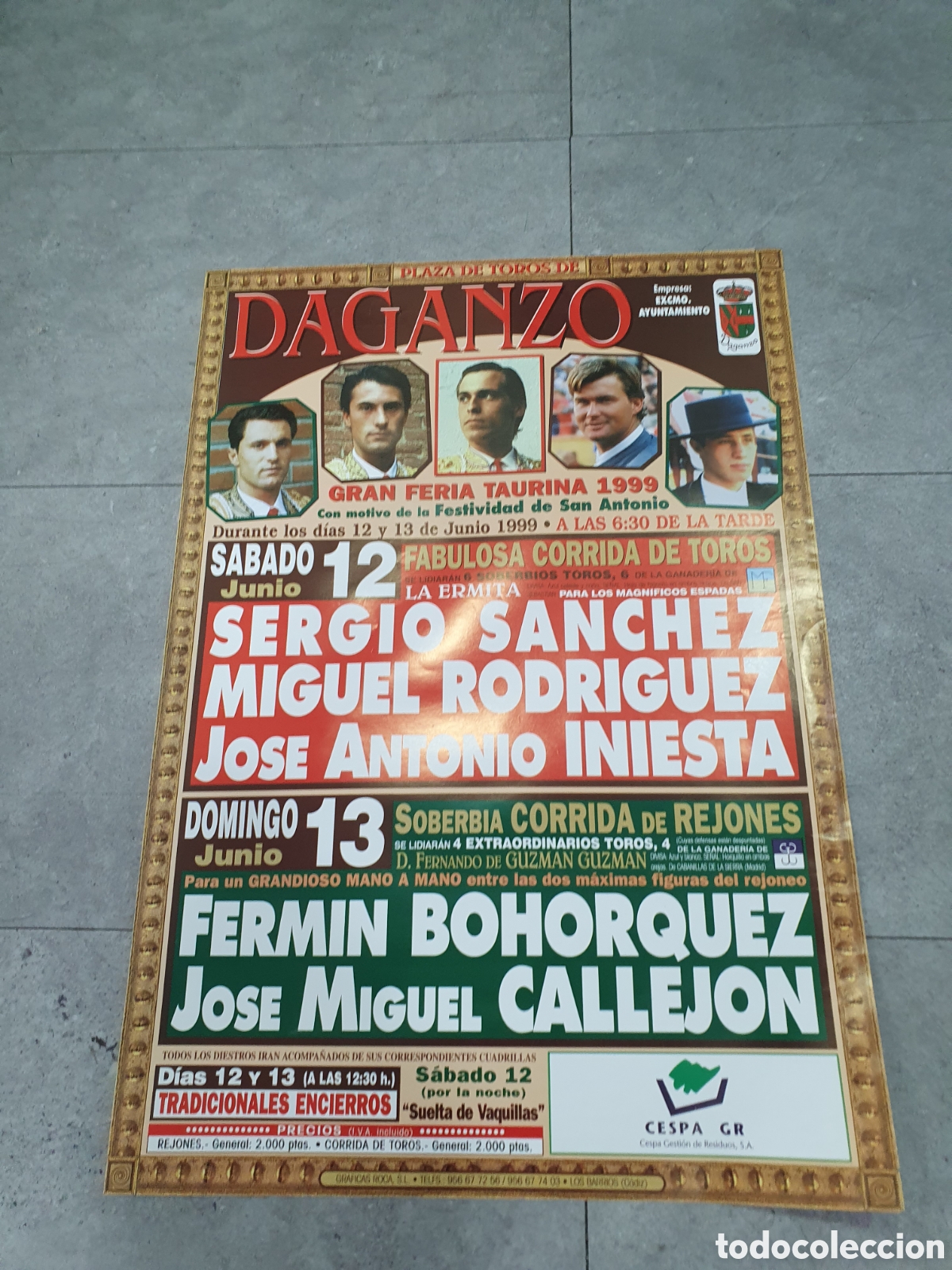 Carteles toros: Cartel Toros Daganzo 1999. (L4) - Foto 1