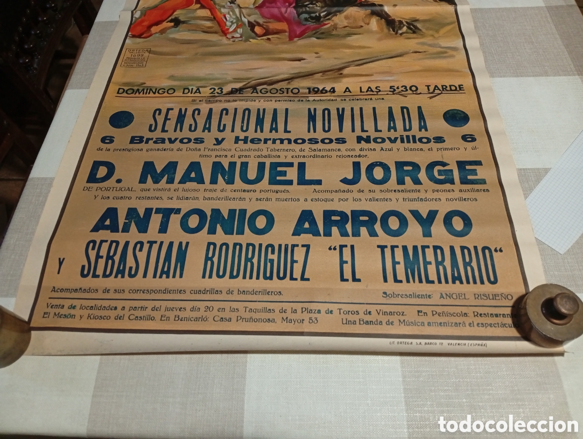 Carteles toros: Cartel de Toros Plaza de Toros de Vinaroz 1964 - Foto 4