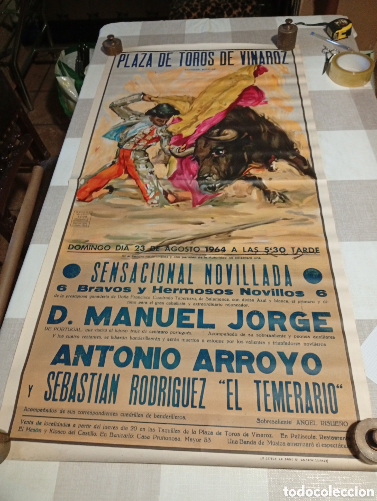 Carteles toros: Cartel de Toros Plaza de Toros de Vinaroz 1964 - Foto 1