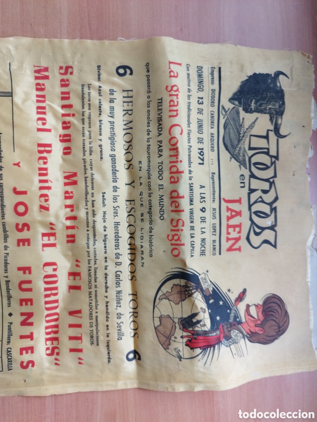 Carteles toros: CARTEL DE TOROS EN JA&Eacute;N 13 DE JUNIO DE 1971 - Foto 2