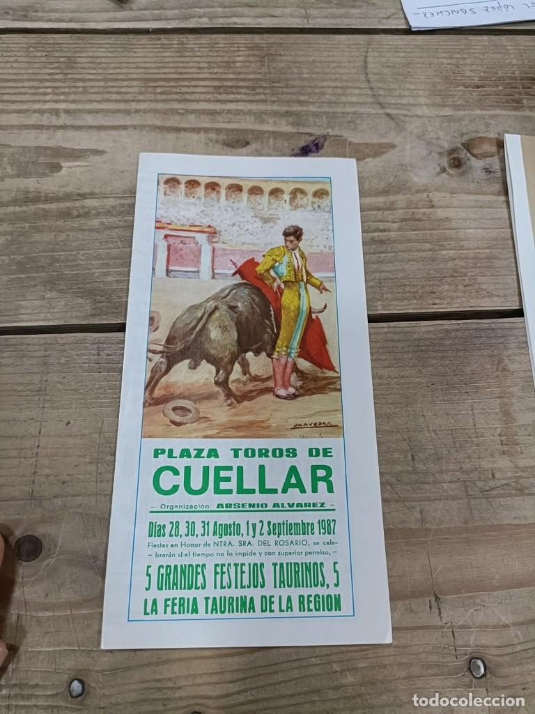 Carteles toros: CUELLAR, 1987, PROGRAMA FERIA TAURINA - Foto 1