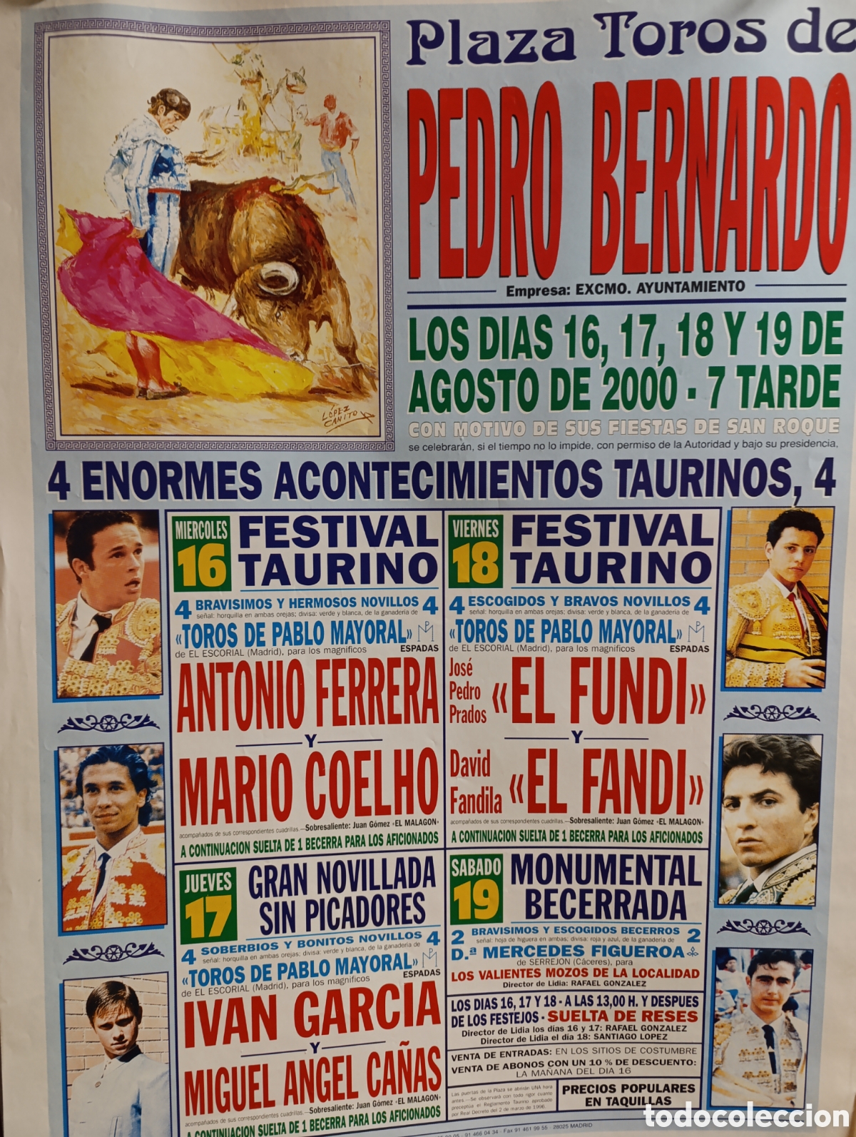 Carteles toros: Plaza de Toros de Pedro Bernardo - Foto 1