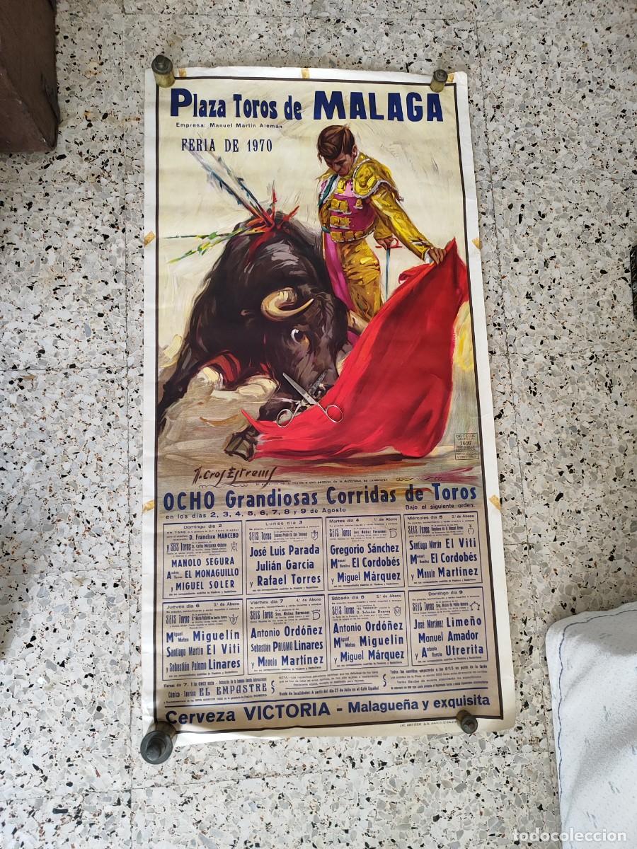 Carteles toros: Cartel Toros M&aacute;laga 1970 - Foto 1