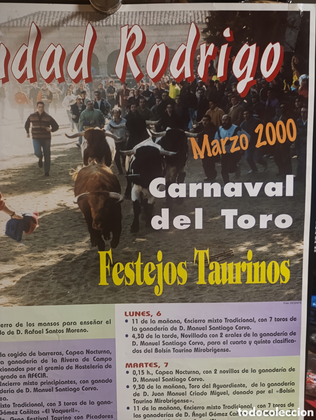Carteles toros: Carnaval del Toro de Ciudad Rodrigo en marzo de 2000 - Foto 3
