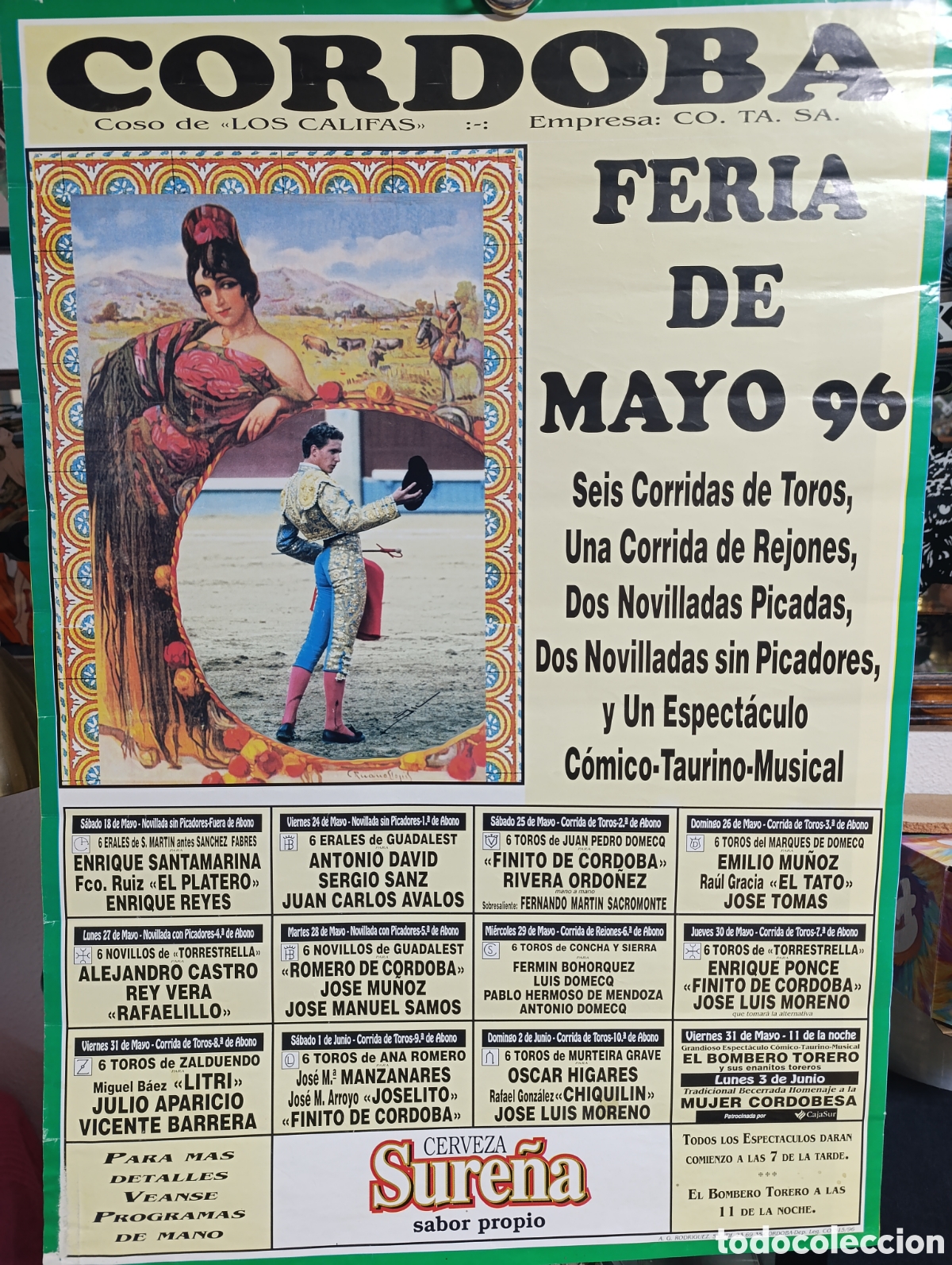 Carteles toros: Feria de Mayo de 1996 en C&oacute;rdoba - Foto 1
