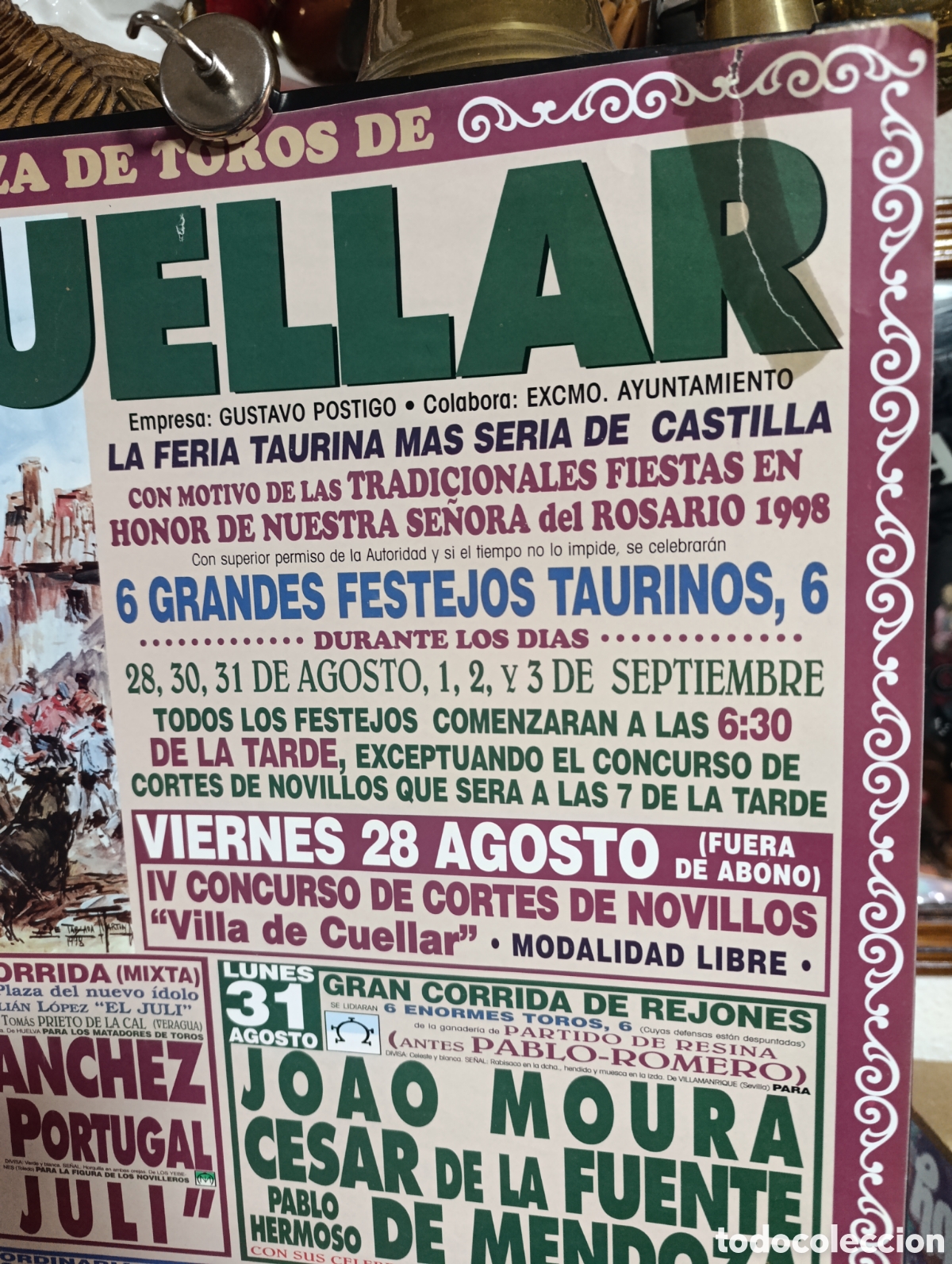 Carteles toros: Feria Taurina de Cu&eacute;llar de 1998 - Foto 2