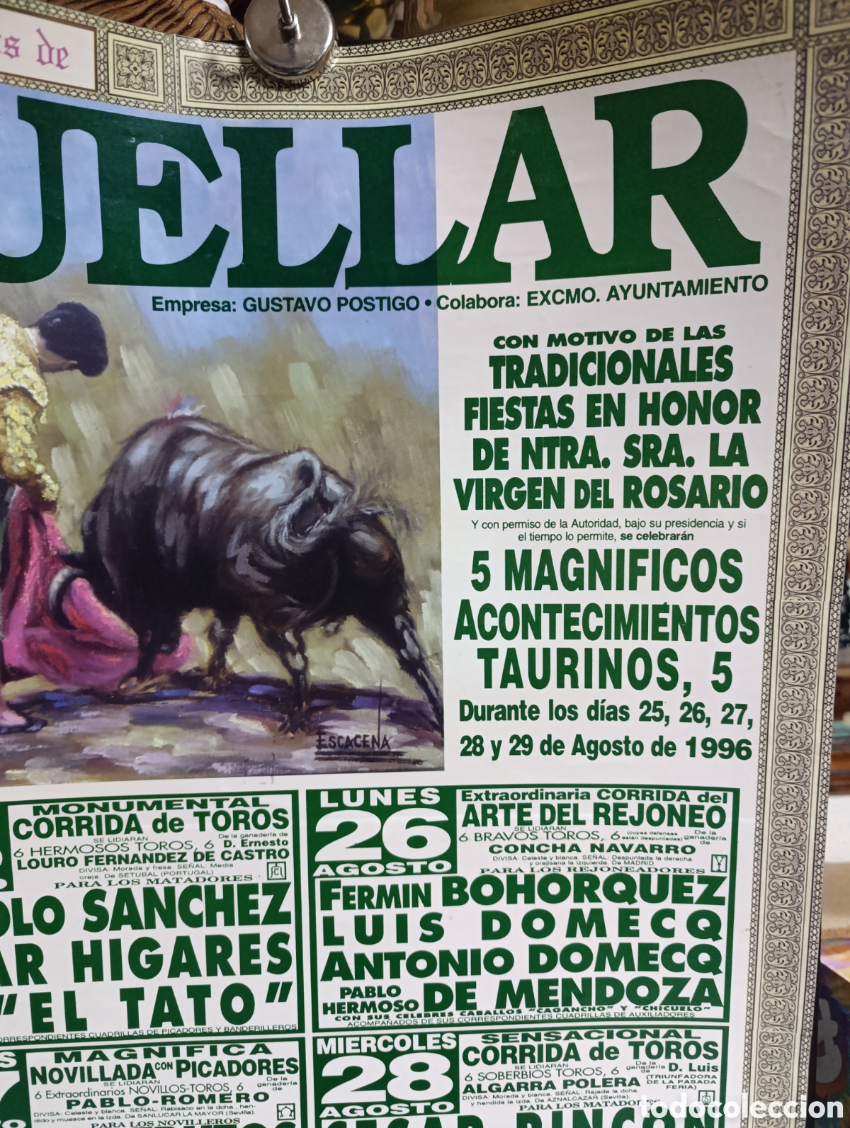 Carteles toros: Plaza de Toros de Cu&eacute;llar de 1996. - Foto 3