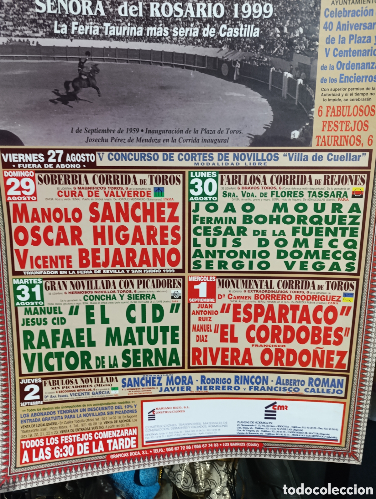 Carteles toros: Plaza de Toros de Cu&eacute;llar de 1999 - Foto 3