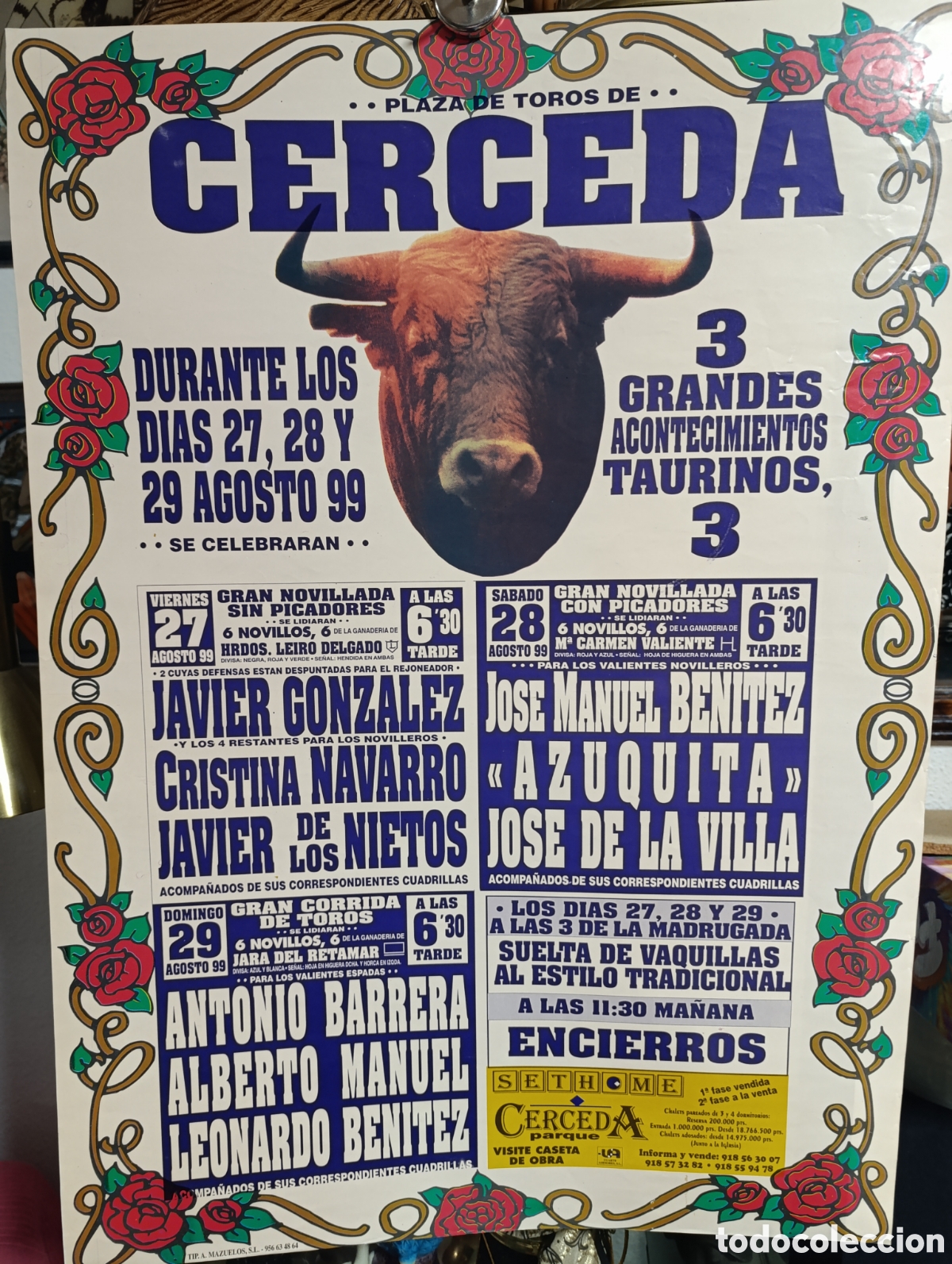 Carteles toros: Plaza de Toros de Cerceda (Madrid) - Foto 1