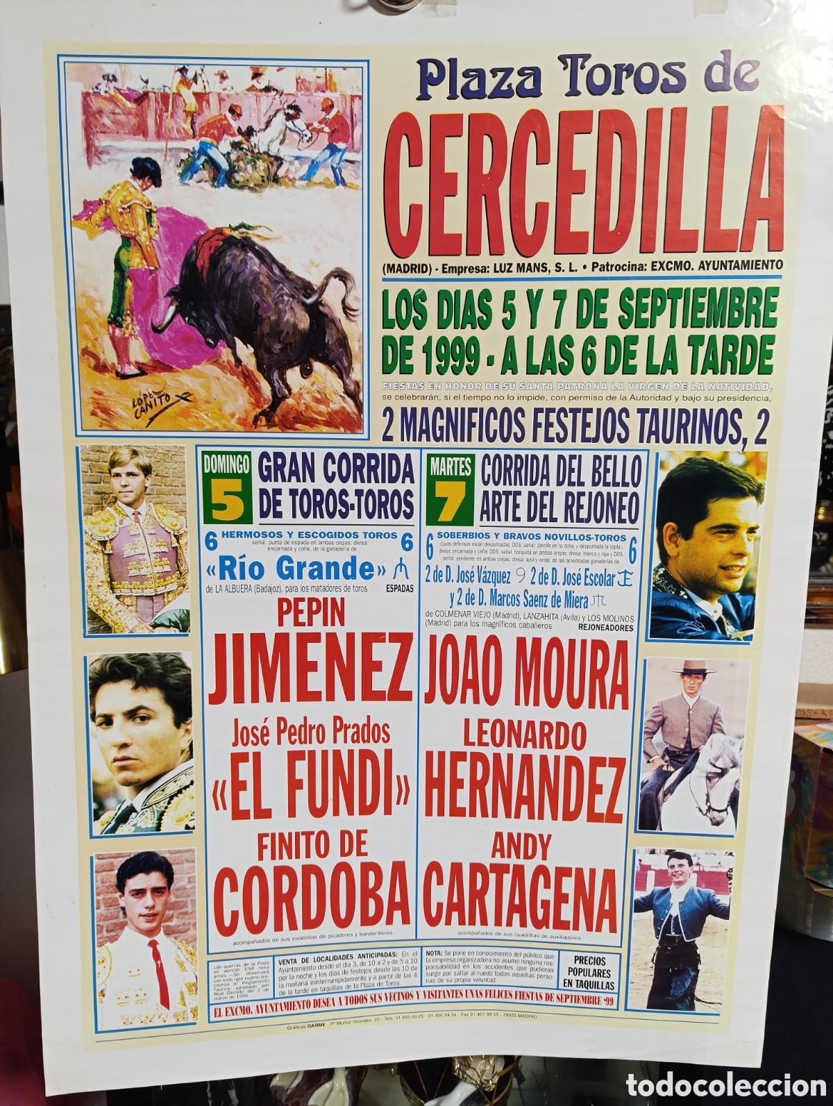 Carteles toros: Plaza de Toros de Cercedilla (Madrid) - Foto 1