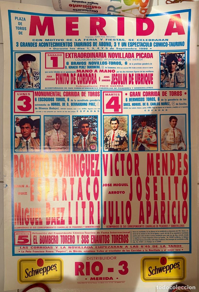 Carteles toros: Cartel Toros Merida 1990 - Foto 1
